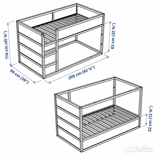 Кровать IKEA kura