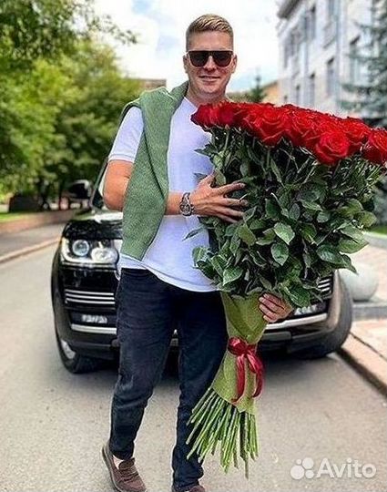 Длинные высокие розы 110 150 160 180 200 см