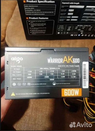 Новый блок питания Aigo AK 600W