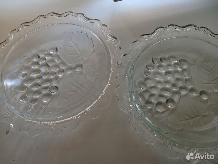 Блюдо виноградная лоза стекло 28см