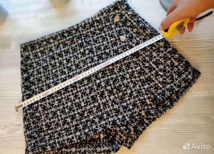 Твидовая юбка шорты 44