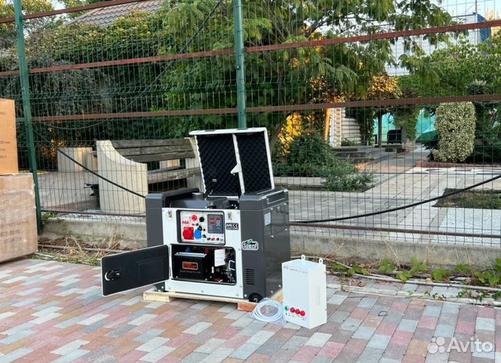 Дизельный генератор 10 kW G-power трехфазный 11000