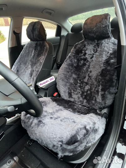 Меховые чехлы накидки серые