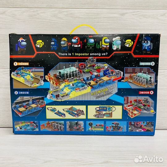 Амонг Ас лего 982 детали +16 герои фигурки