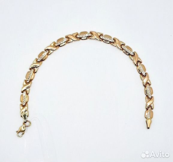 Золотой браслет 585 пробы Пластинами