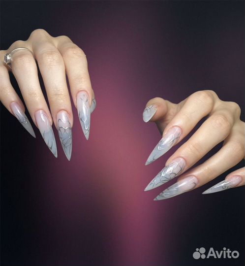 Маникюр наращивание ногтей / крейзи маникюр