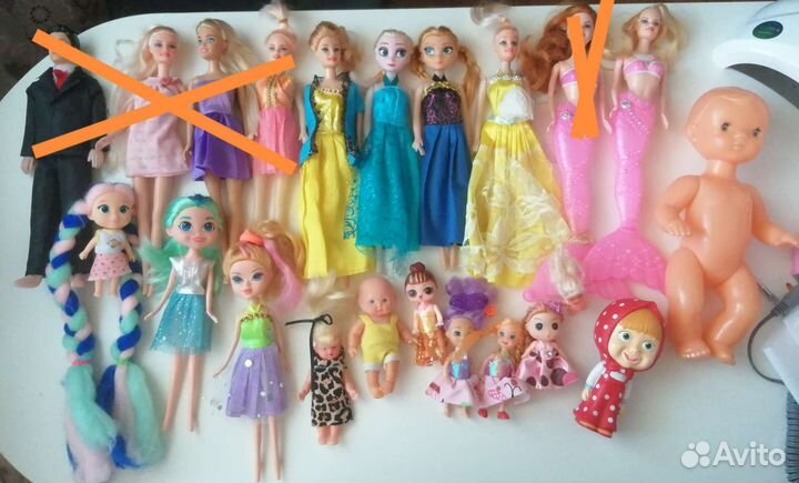 Кукла, много кукол, барби, пупсы, мебель для кукол