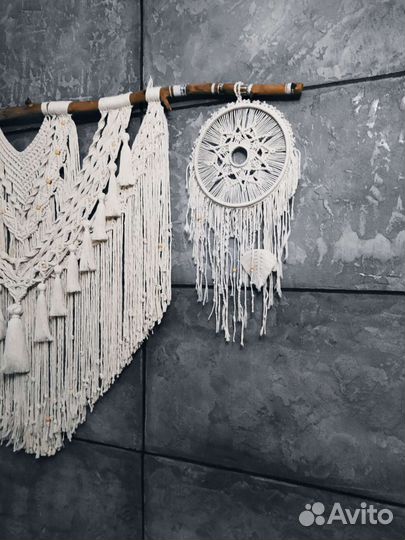 Украшение на стену, панно гобелен макраме