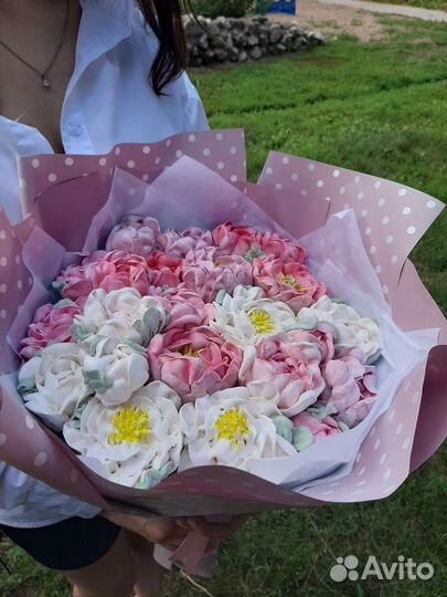 Съедобные букеты из зефира