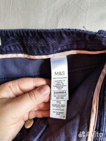 Брюки вельветовые 52 размер Marks&Spencer