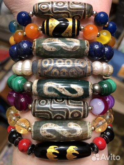 Браслет из тигрового глаза с Дзи «Денежный крючок»