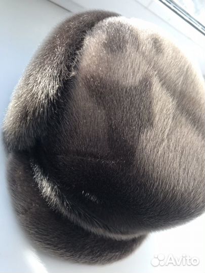 Мужская новая шапка из меха серебристой норвежской