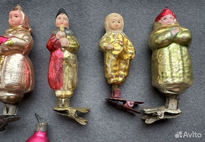 Елочные игрушки СССР на прищепках