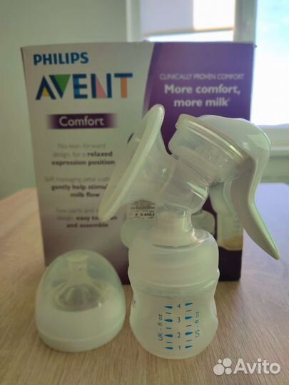Молокоотсос avent ручной с принадлежностями