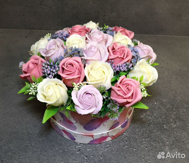 Букеты из пенных роз