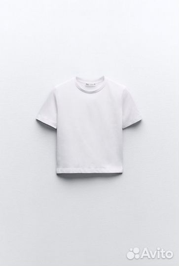 Укороченная футболка кроп топ Zara. Оригинал