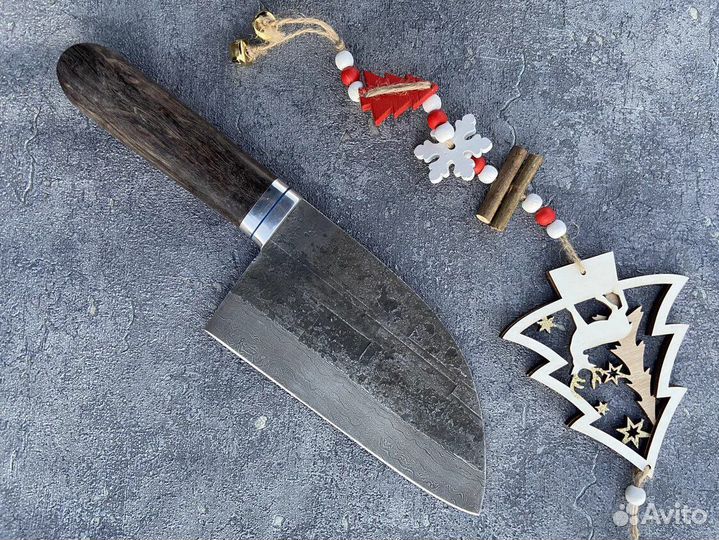 Сербский шеф нож из дамасской стали