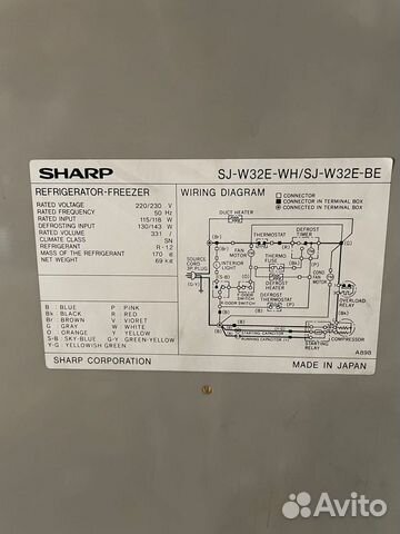 Полки и балконы sharp sj-w32e-wh/sg-w32e-BE