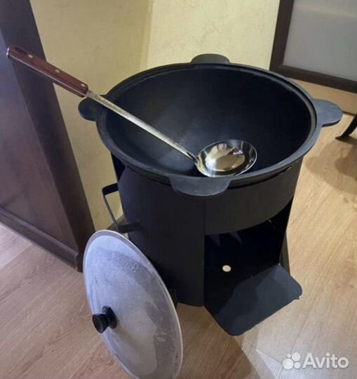 Казан чyгунный+пeчь