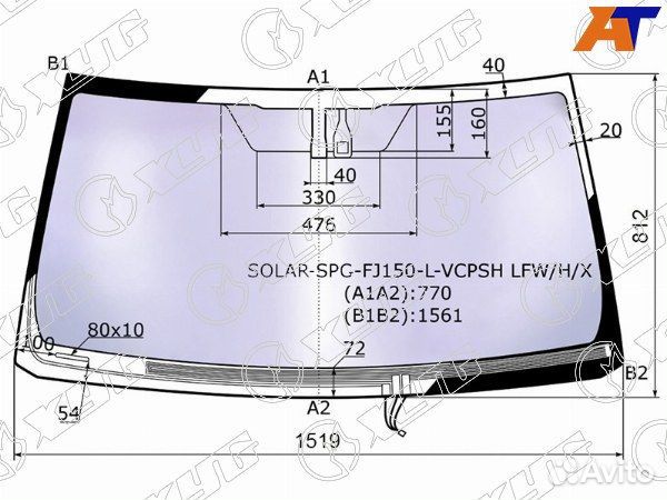 Стекло лобовое атермальное toyota land cruiser pra