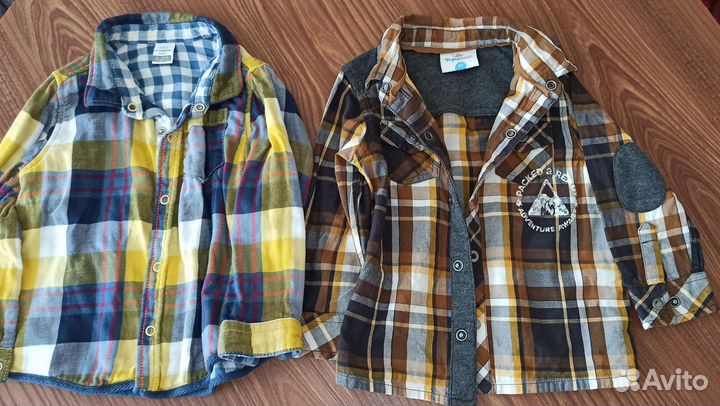 Рубашка в клетку детская