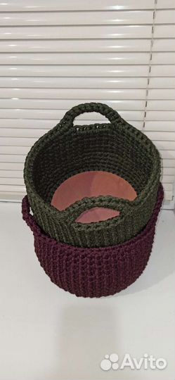 Корзина d20 вязаная из полиэфирного шнура