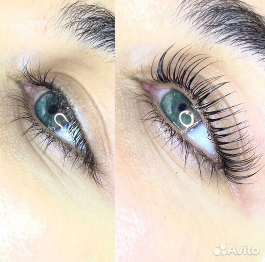 Ламинирование ресниц + стрейченг ресниц и бровей
