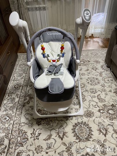 Стульчик для кормления и качеля 2в 1 luxMom