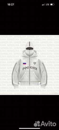 Зип худи russia