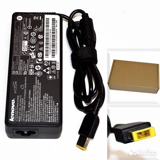 Блок питания для ноутбука Lenovo 20V/4,5A прямоуг