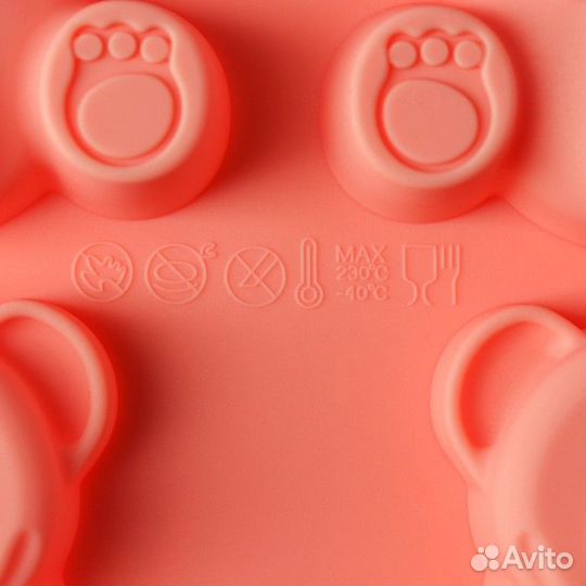 Силиконовая форма для выпечки Доляна «Мишка», 28,5