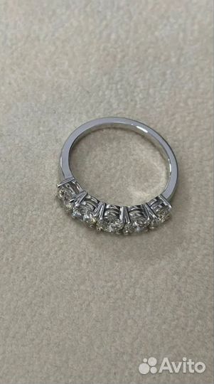 Кольцо с бриллиантами 1.55карата сертификат