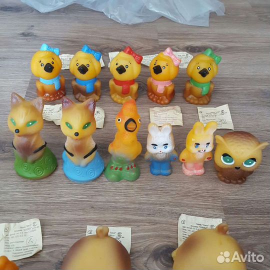 Игрушка СССР резиновая пищалка детская щенок зайка