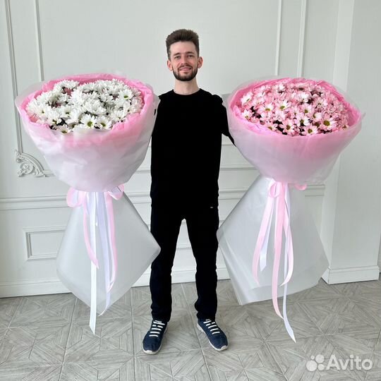 Букеты-Гиганты XXL из Хризантем-Ромашек