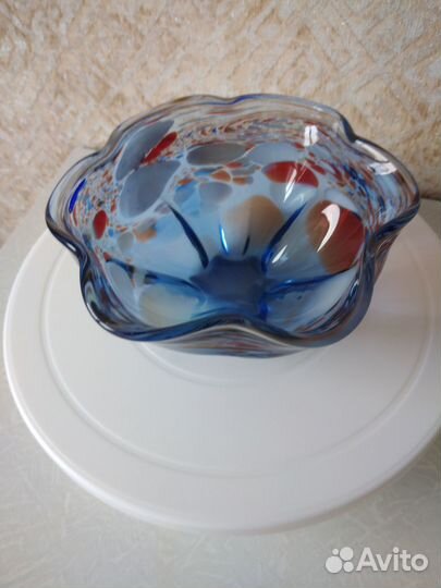 Ваза цветное стекло СССР