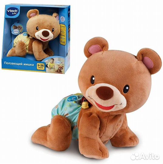 Ползающий мишка vtech как новый