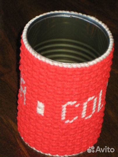 Coca-cola металлический стакан банка ваза новая