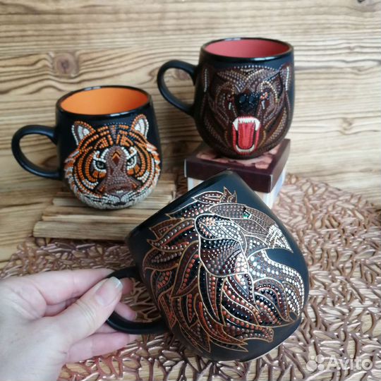 Кружка с ручной росписью