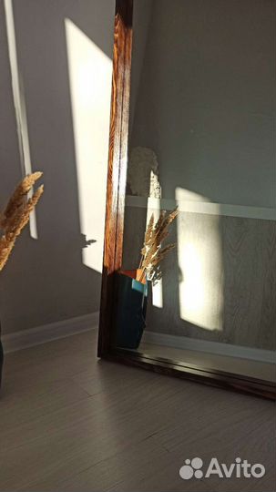 Зеркало напольное. Лофт.Зеркало из дерева в обжиге