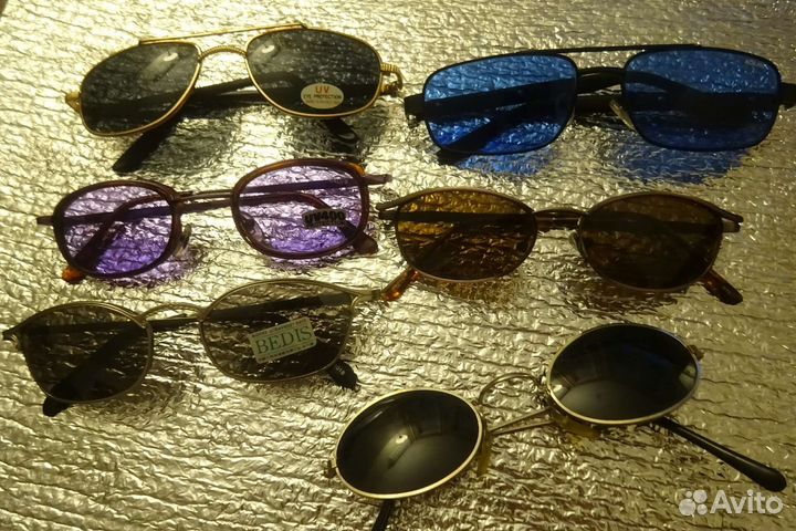 Солнцезащитные очки 90е брак (метал. оправы)