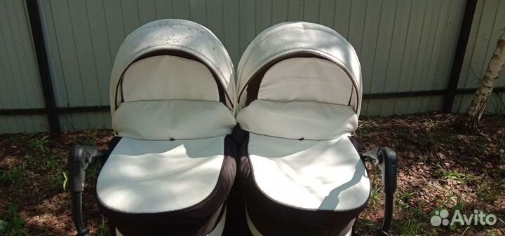 Коляска для двойни/погодок 2в1+коврик