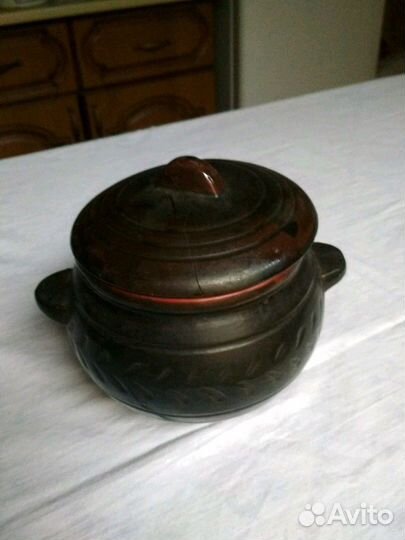 Горшок 1,2 л.для запекания керамика