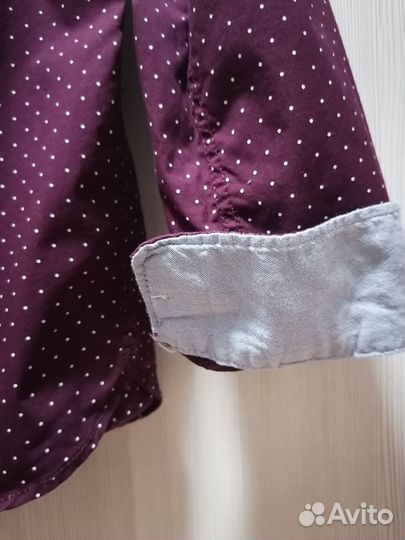 Отличная рубашка H&M в красивом цвете марсала р134