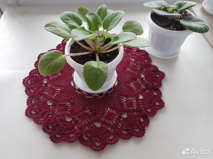 Салфетка ажурная бордовая