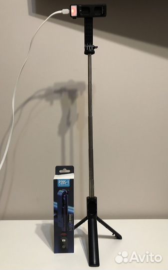 Монопод-трипод с блютуз пультом 1LED P20S-1