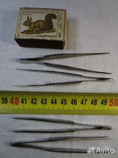Бактериологический держатель,пинцеты,ножницы, СССР