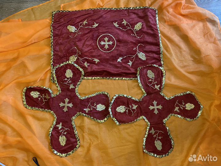 Комплект церковного шитья покровцы и воздух