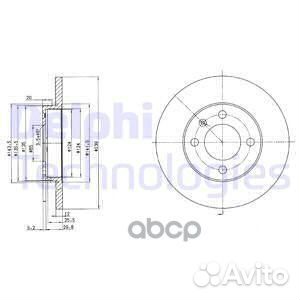 Диск тормозной bg2116 Delphi