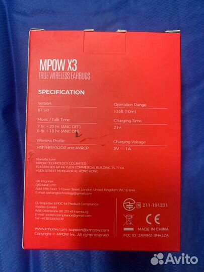 Беспроводные наушники mpow
