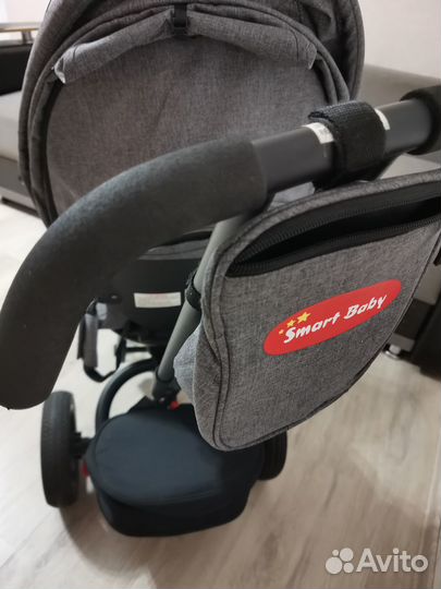 Детский велосипед 3х колесный с ручкой